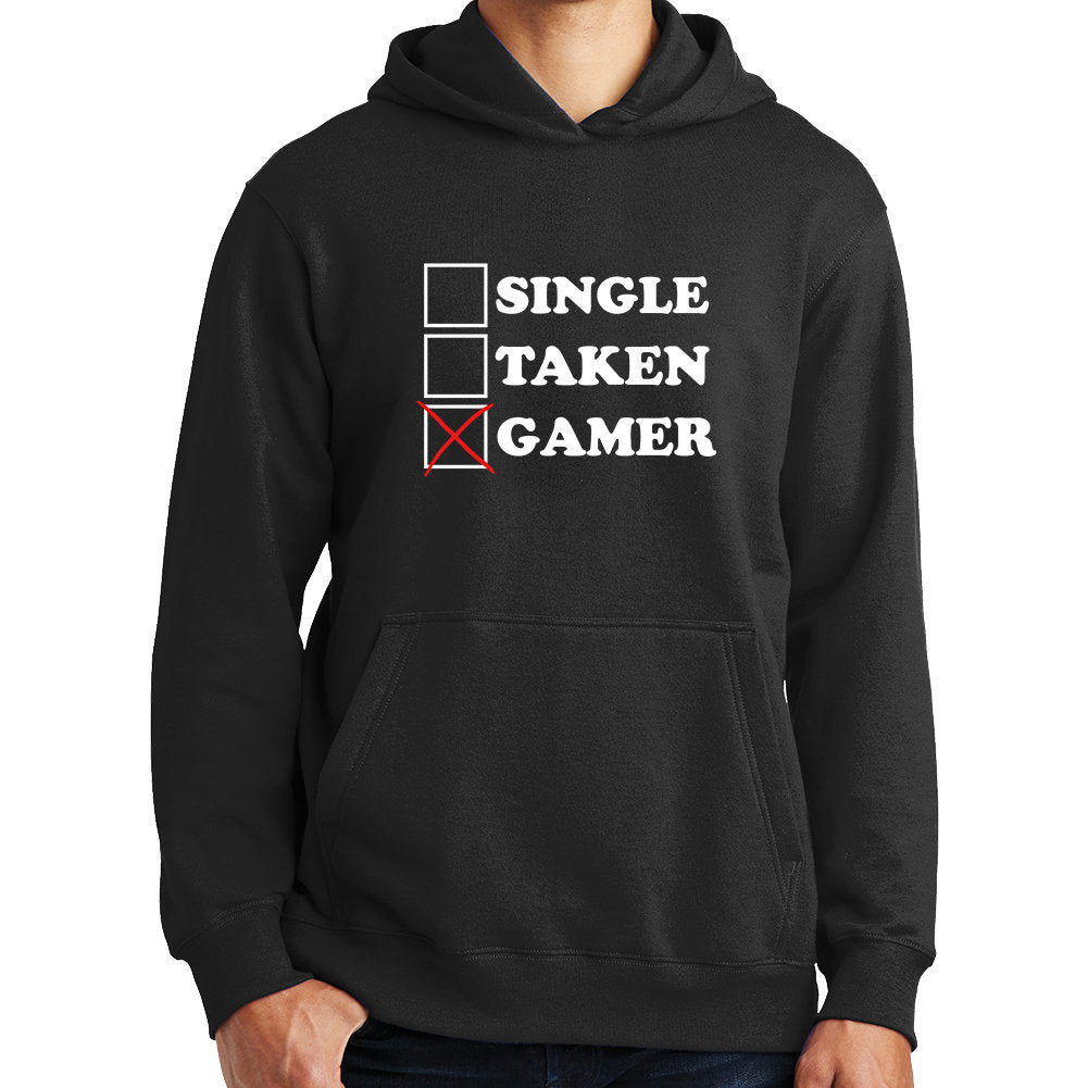 Single Taken Gamer Funny Gaming Hoodie