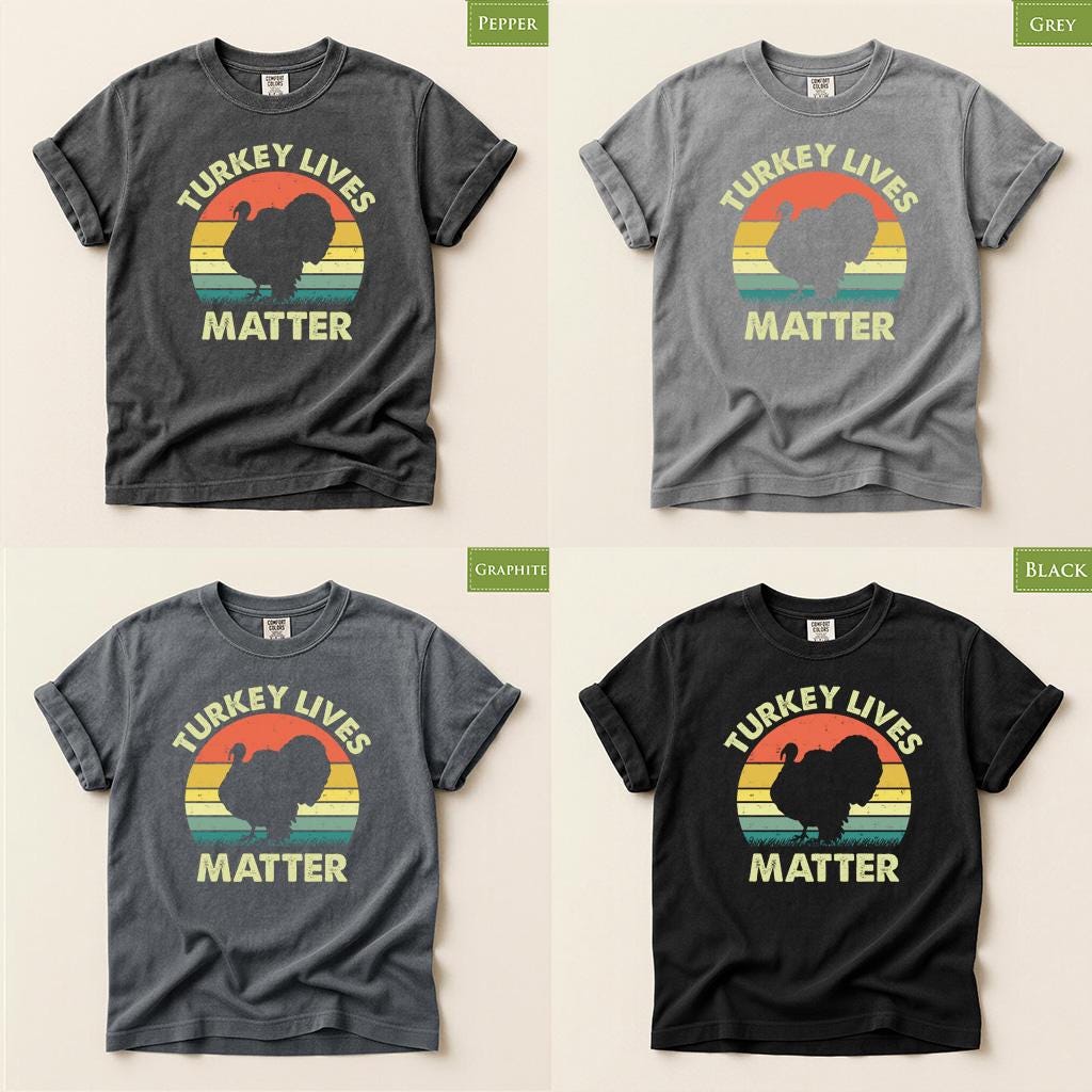 Comfort Colors® Turkey Lives Matter Shirt, Funny Thanksgiving Tee, Turkey Lover Fall Graphic