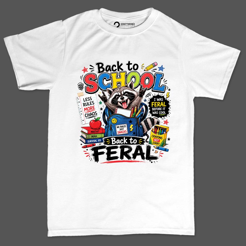 Back To School Shirt | Feral Raccoon Funny Hoodie | Kids Chaos Gift Idea