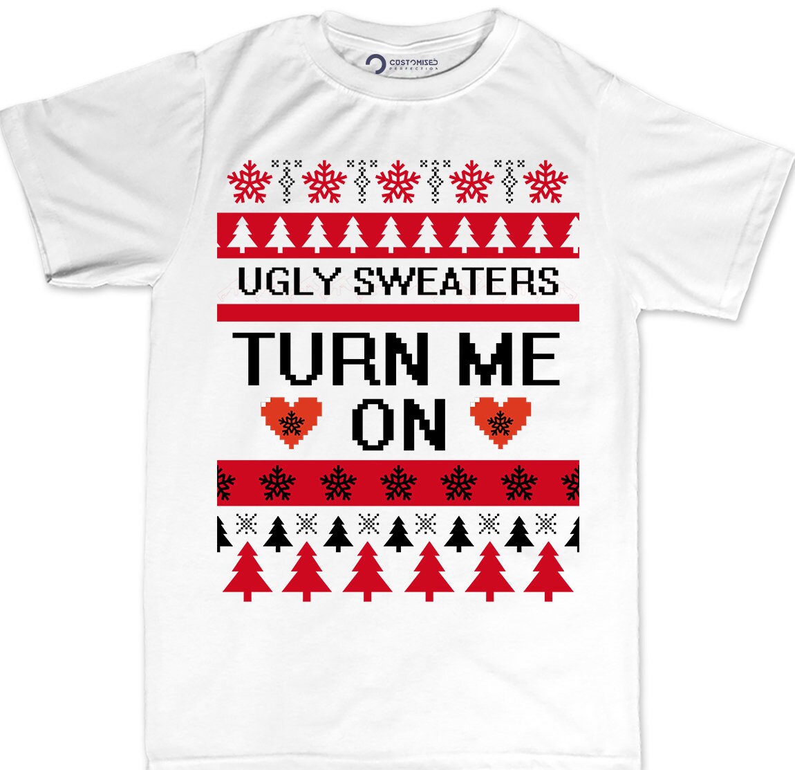 Funny Christmas Shirt for Men, Funny Christmas Gift T shirt, Ugly Christmas Tee, Funny Holiday Shirt, Ugly Sweaters Turn Me On Mens T shirt