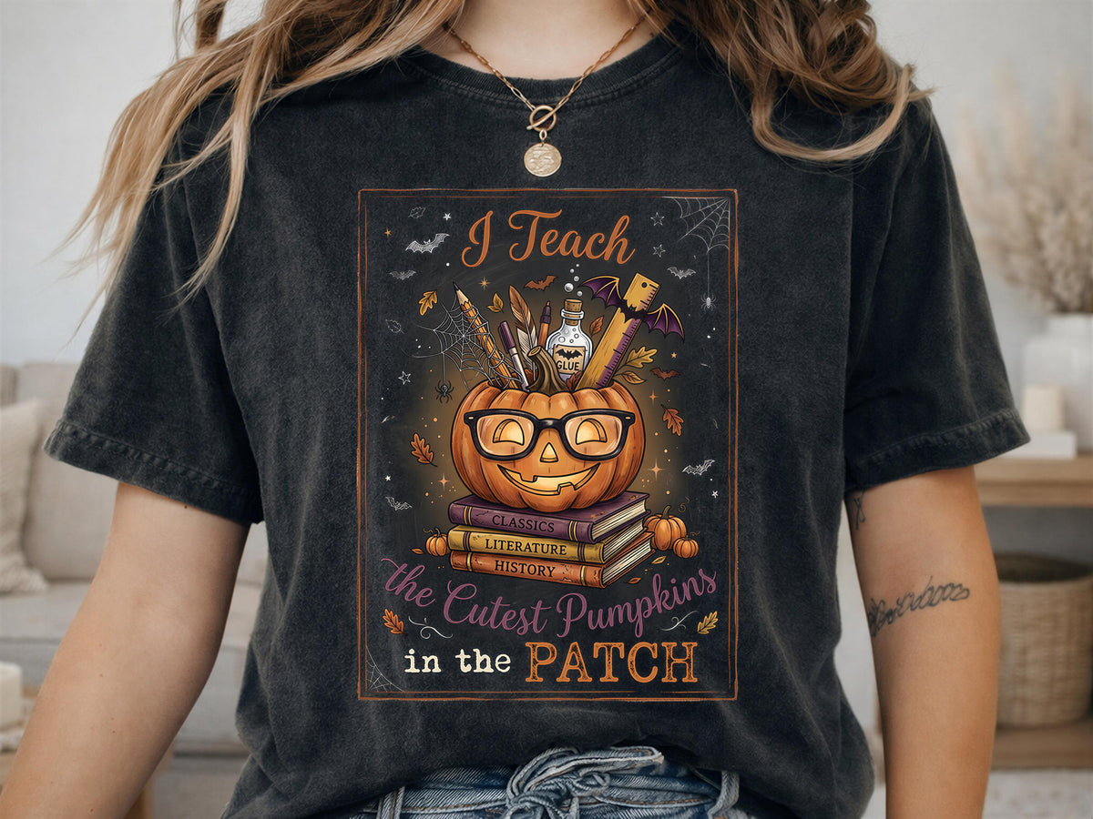 Comfort Colors® Halloween Teacher Shirt, Back to School top, I Teach the Cutest Pumpkins in the Patch, Fall Teacher Tee