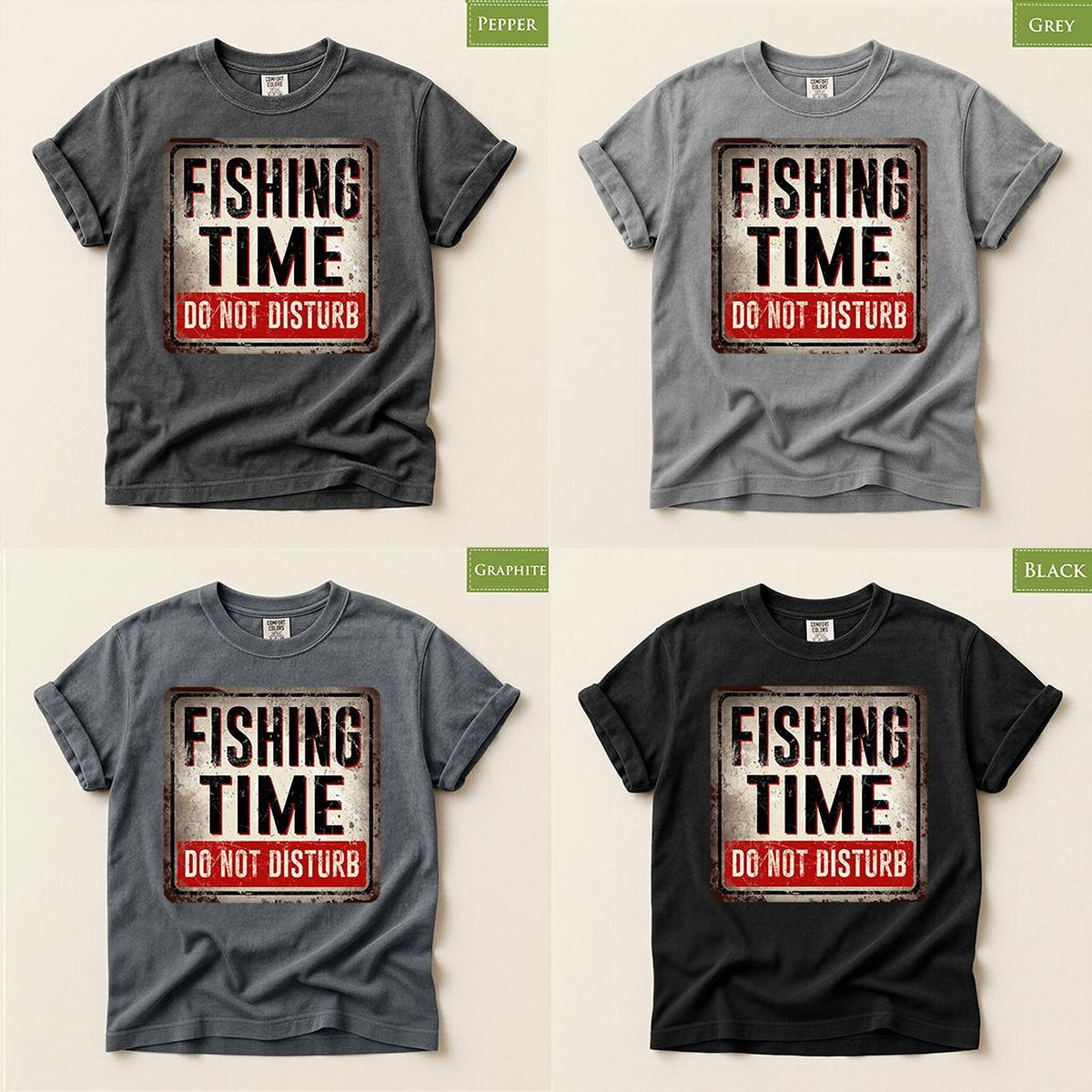 Comfort Colors® Fishing Shirt, Do Not Disturb Warning Sign Tee, Fisherman Gift