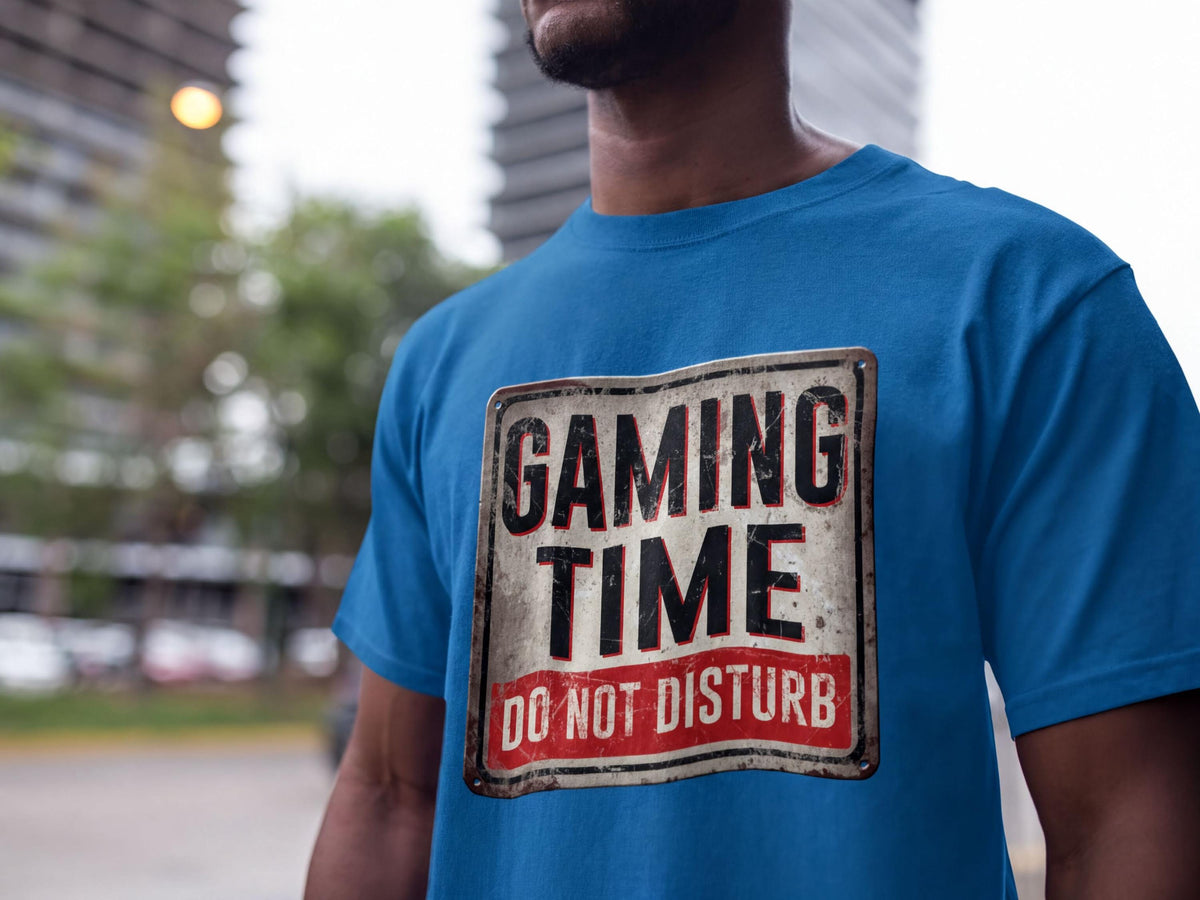 Comfort Colors® Funny Gaming T-Shirt, Do Not Disturb Warning Sign Tee, Top for Gamers