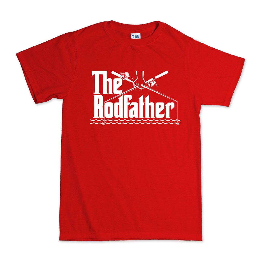 The Rodfather Fishing Angler Fisherman Father Day Mens T shirt Tee Top T-shirt - R505