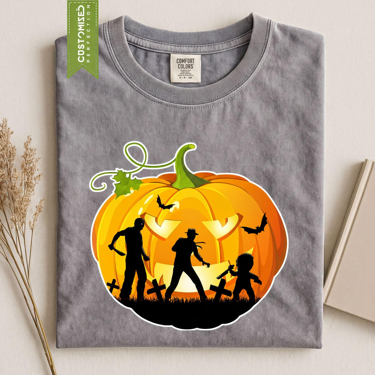 Comfort Colors® Halloween Pumpkin Shirt, Freddy Jason Tshirt, Spooky Scary Tee, Trick Or Treat Costume