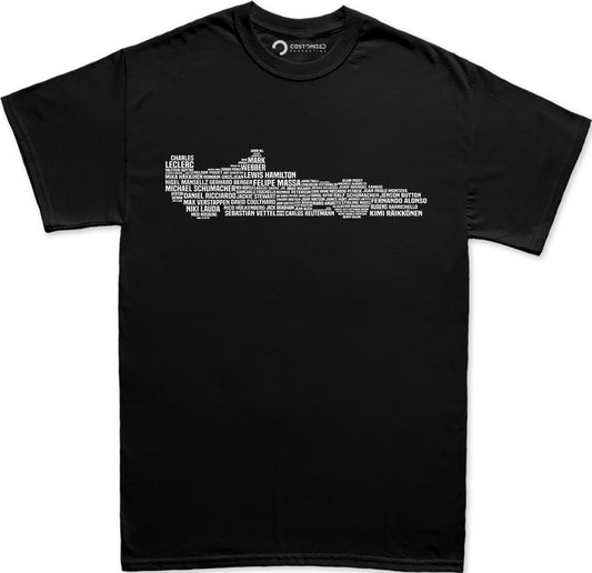 Mens Racing Car Driver Legends Tribute T shirt Tee Top T-shirt