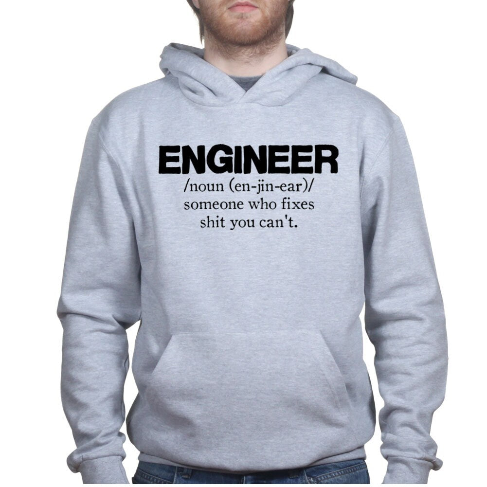 Engineer Engineering Definition Lathe Who Fixes Funny  Hoodie