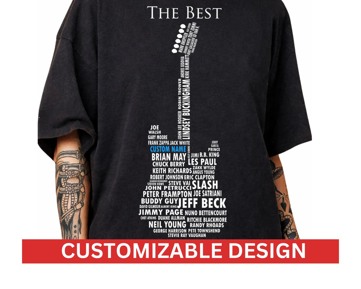 Custom Guitarist Shirt, Guitar Shirt for Men, Personalized Guitar Gift, Guitar Lover Gift, Guitar Legends T-shirt, Gift for Guitar Players