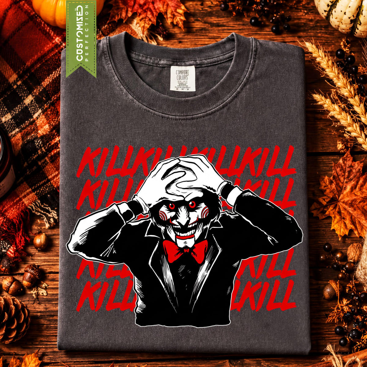 Comfort Colors® Joker Jigsaw Tee, Halloween Costume Top, Scary Gothic T-shirt, Trick Or Treat Tshirt