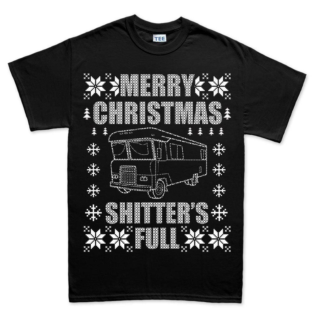 Mens Shitter's Full Christmas Vacation T-Shirt, Funny Ugly Sweater Tee