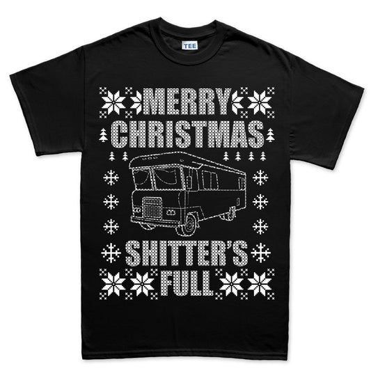 Mens Shitter's Full Christmas Vacation T-Shirt, Funny Ugly Sweater Tee