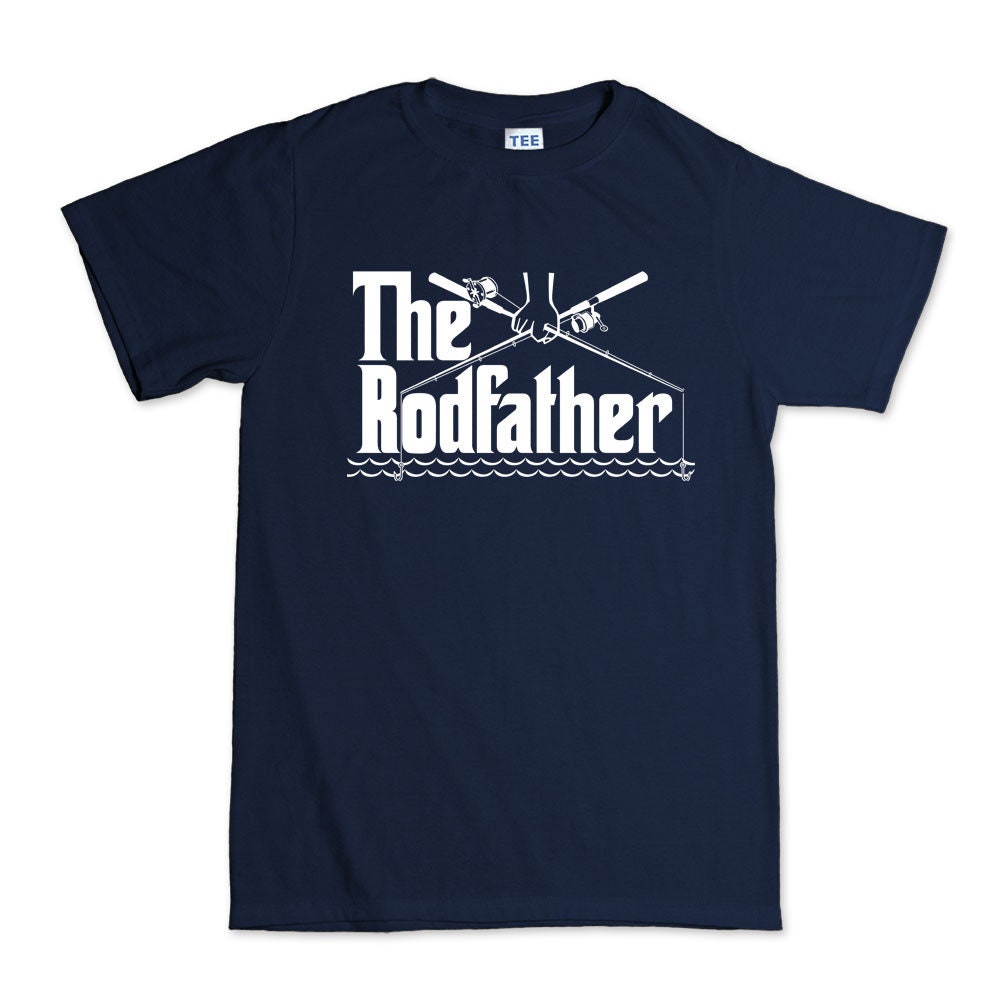 The Rodfather Fishing Angler Fisherman Father Day Mens T shirt Tee Top T-shirt - R505