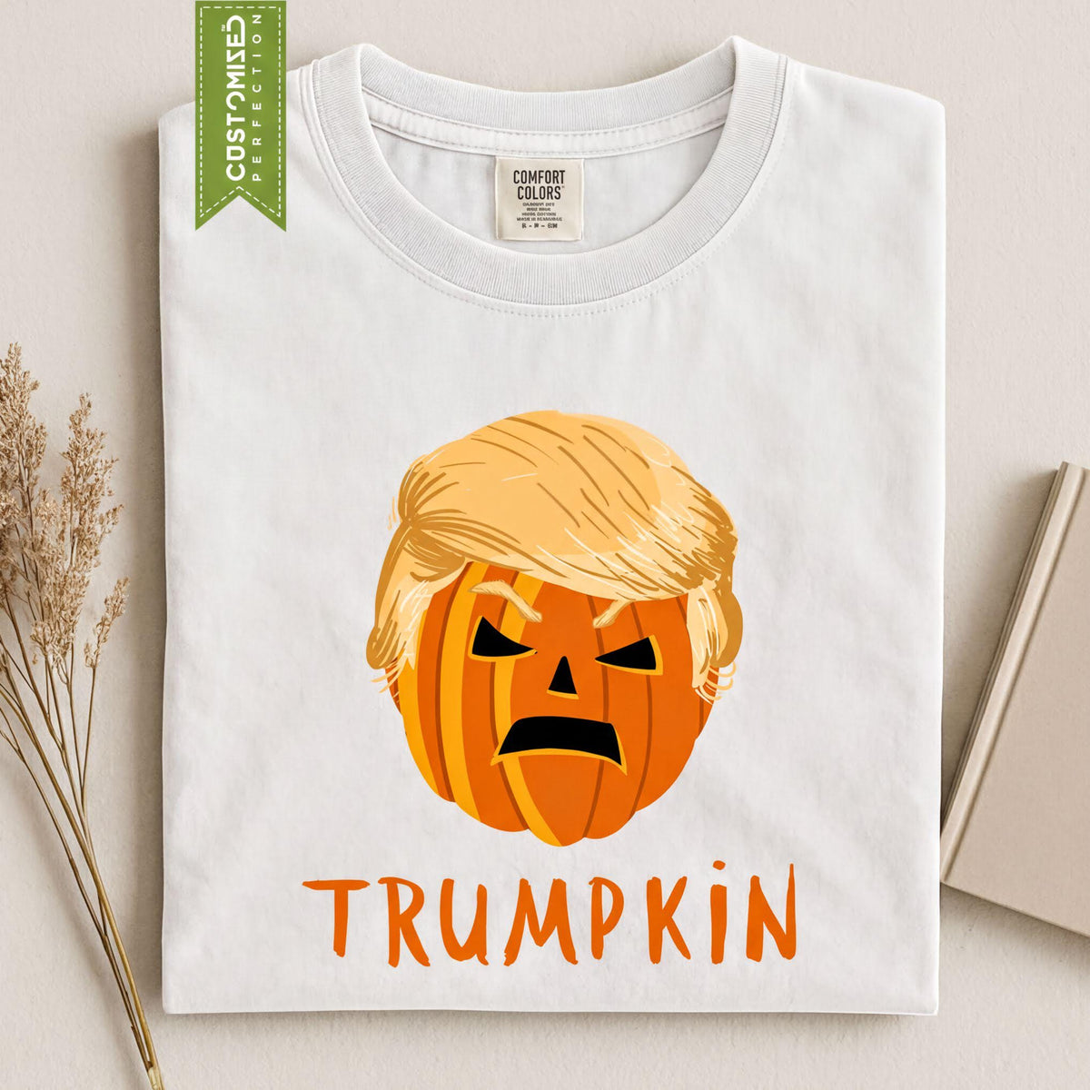 Comfort Colors® Halloween Trump Pumpkin T-shirt, Trumpkin Funny Tee, Fall Autumn Tshirt