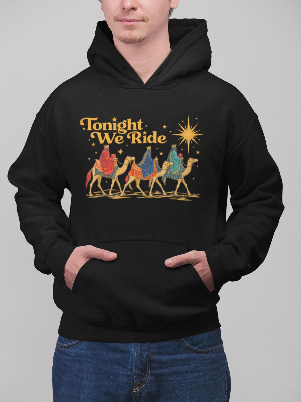 Tonight We Ride Wise Men Shirt, Three Kings Nativity T-Shirt, Christian Christmas Hoodie, Star of Bethlehem Sweatshirt, Faith Tee Gift