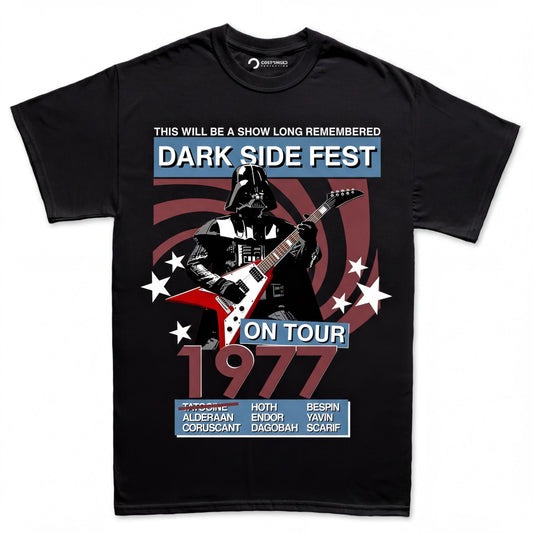Funny Darth Playing Guitar T-shirt, Tatooine Music Fest Tee