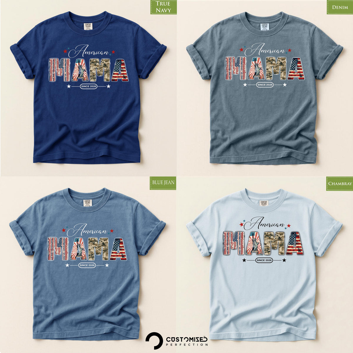 American Mama Shirt, July 4th Tee, USA Independence, Comfort Colors®