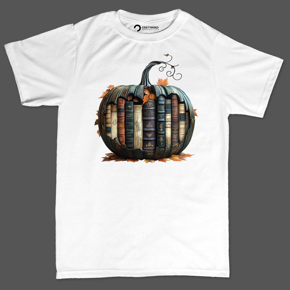 Pumpkin Full of Books Shirt, Book Lover Fall T-Shirt, Vintage Books Pumpkin Hoodie, Autumn Reading Sweatshirt, Bookish Halloween Tee Gift