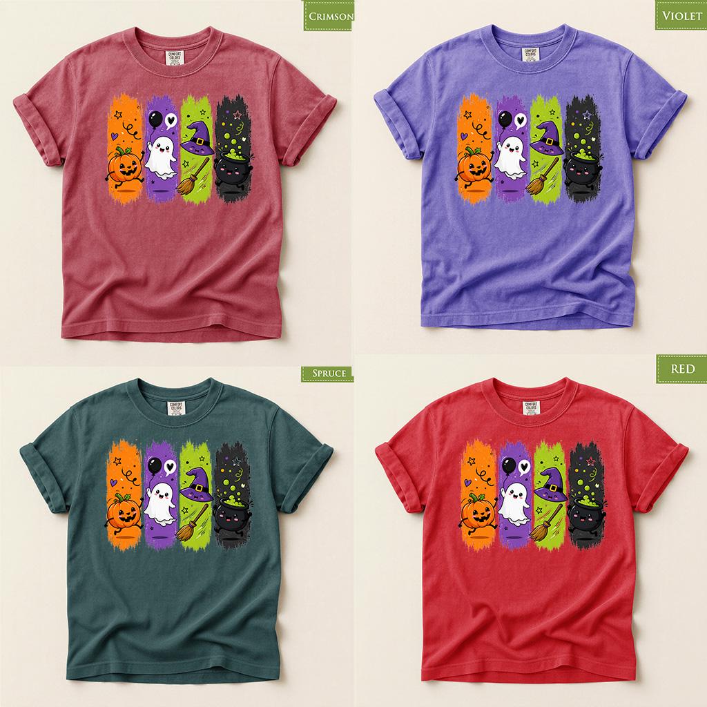Comfort Colors® Cute Halloween School Friends Shirt, Back to School Cute top, Spooky Fall Classroom Educator Tee