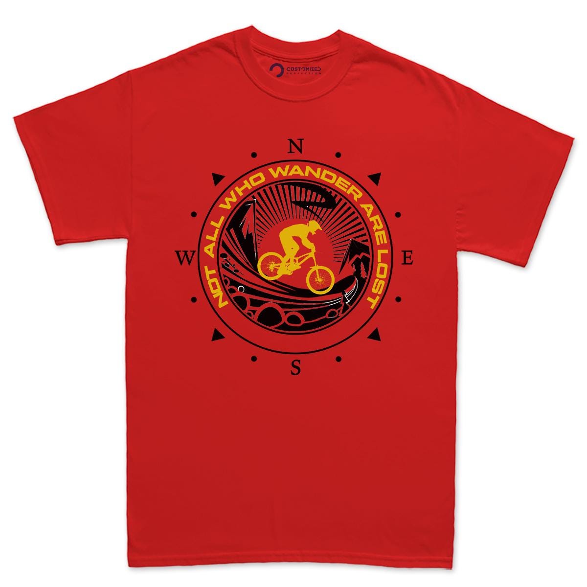 Cycling Shirt for Bikers | Mountain Biking, Not all Who Wander Are Lost Tee