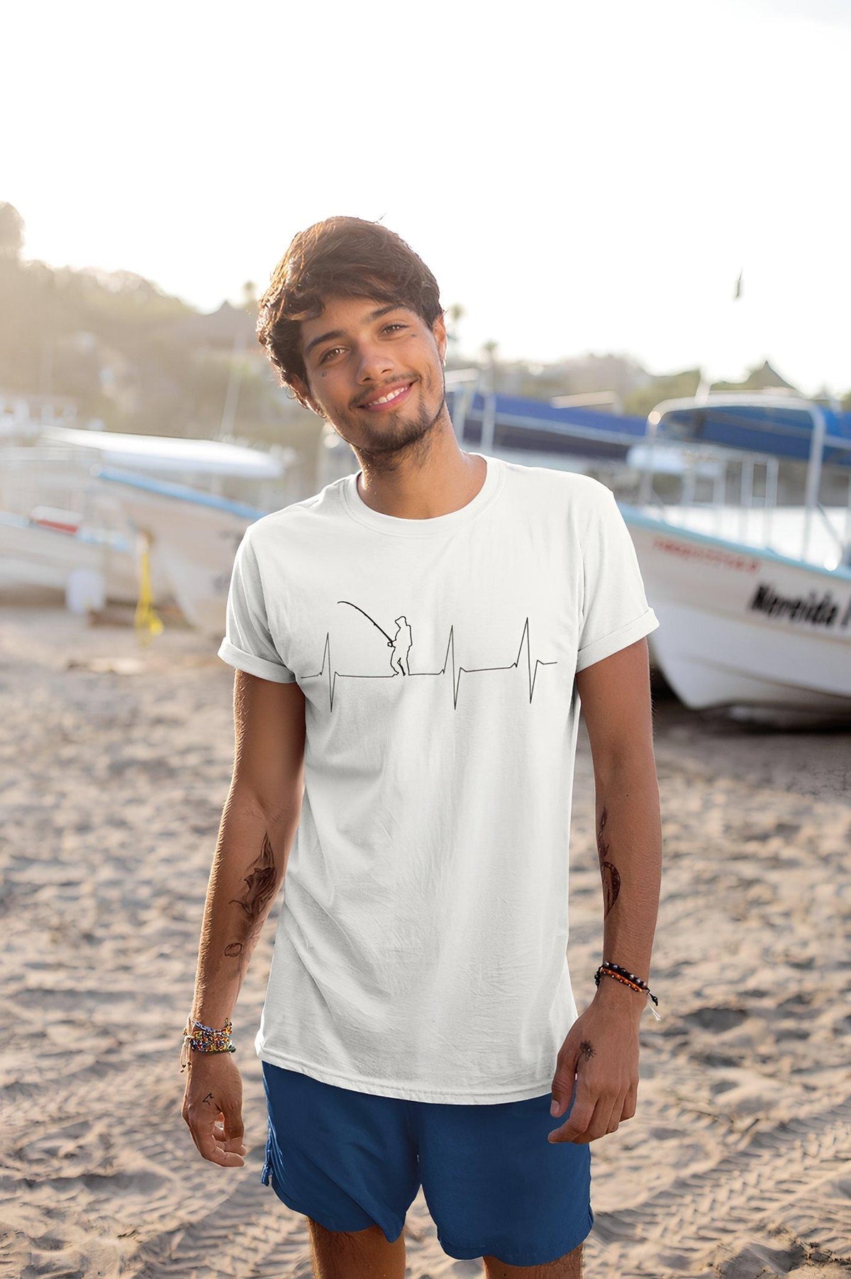 Comfort Colors® Fishing Heartbeat Shirt, Fisherman Bait Carp Bass Tee, Anglers Gift