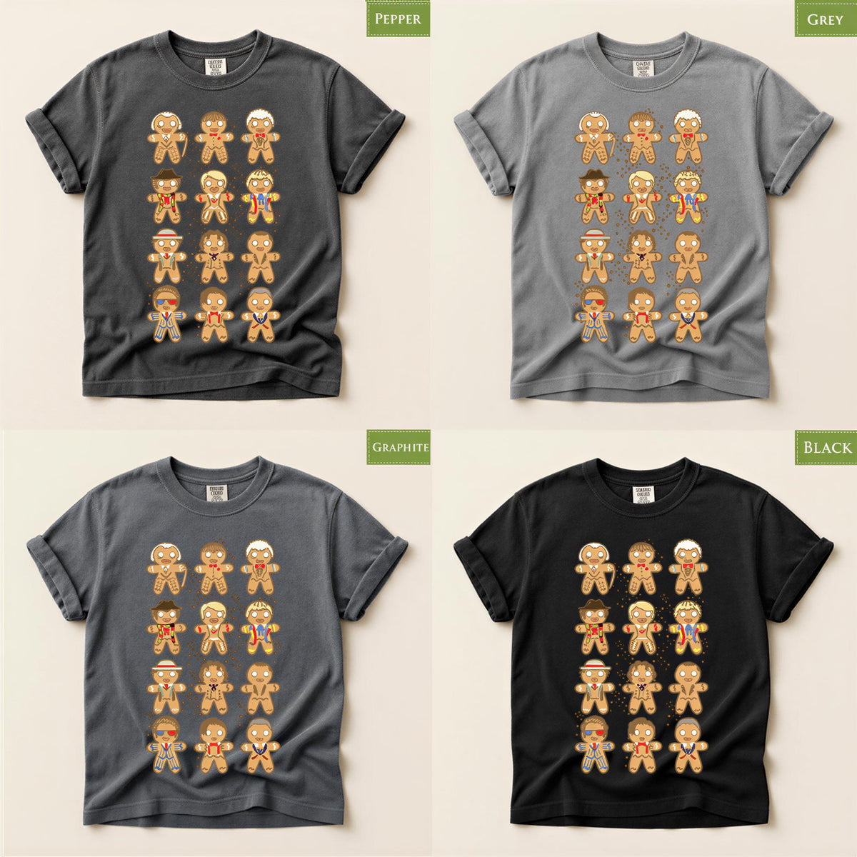 Comfort Colors® Gingerbread People Shirt, Cute Holiday Character Tee, Festive Christmas Outfit, Funny Winter Gift, Cookie Lover Apparel