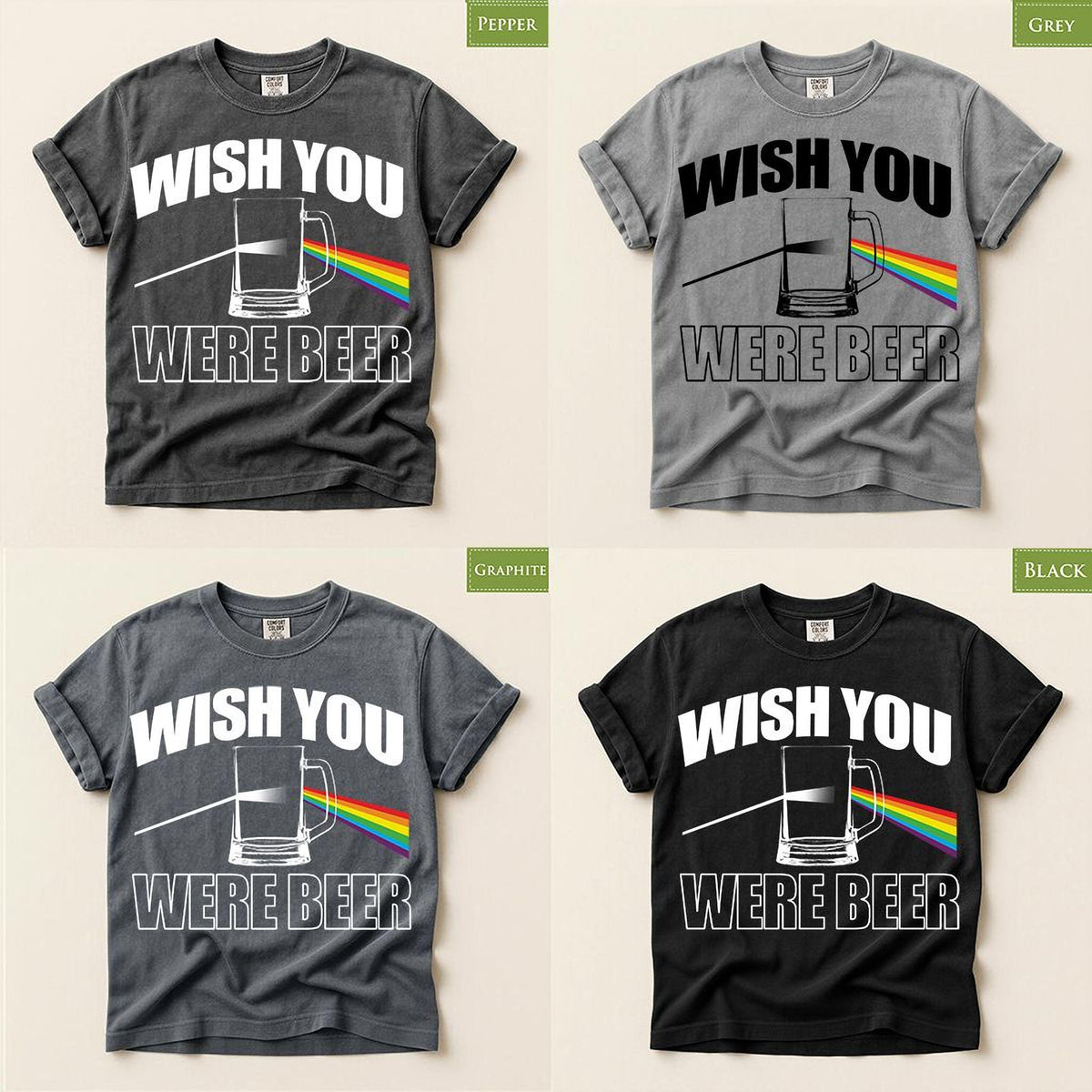 Funny Comfort Colors® Wish You Were Beer Here Shirt, Music Band Tee, Drinking Top