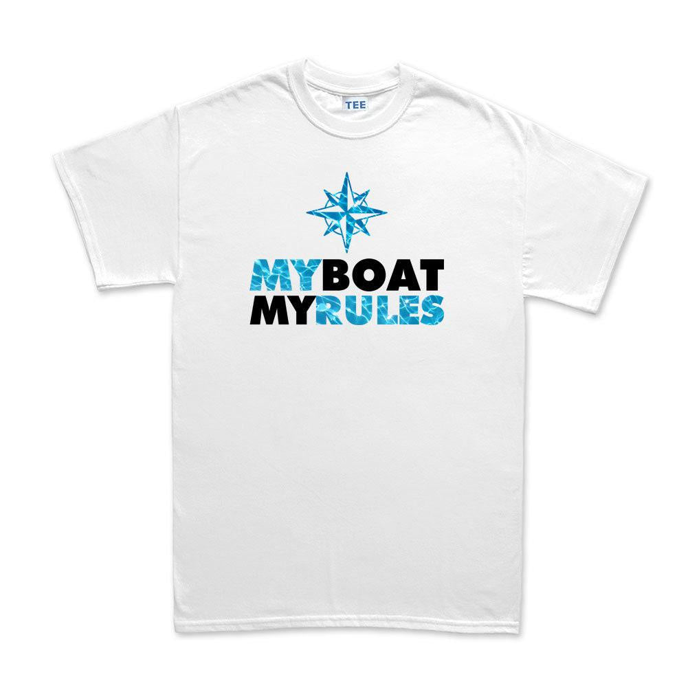 Funny Sailing Boat T-Shirt | My Boat My Rules Fishing Gift
