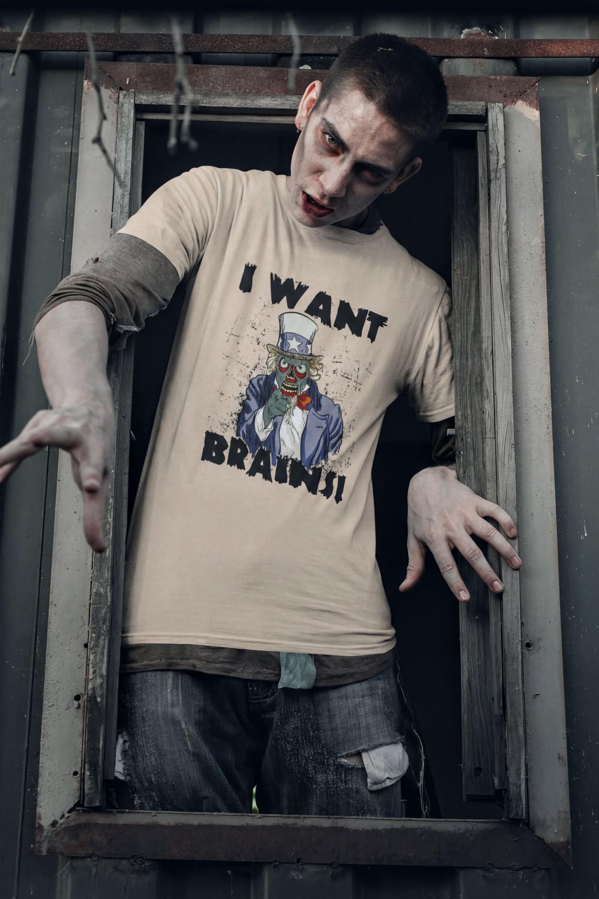 Zombie Uncle Sam T-shirt, Comfort Colors® Halloween Tee, Trick Or Treat Fall Tshirt, Scary Spooky Season Top