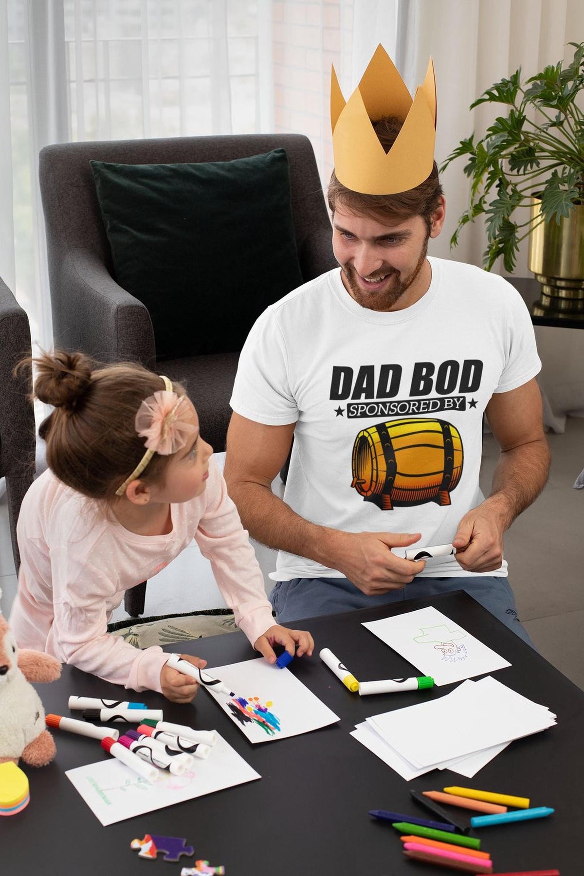 Dad Bod Funny T-Shirt, Fathers Day Tee, Family Casual Wear