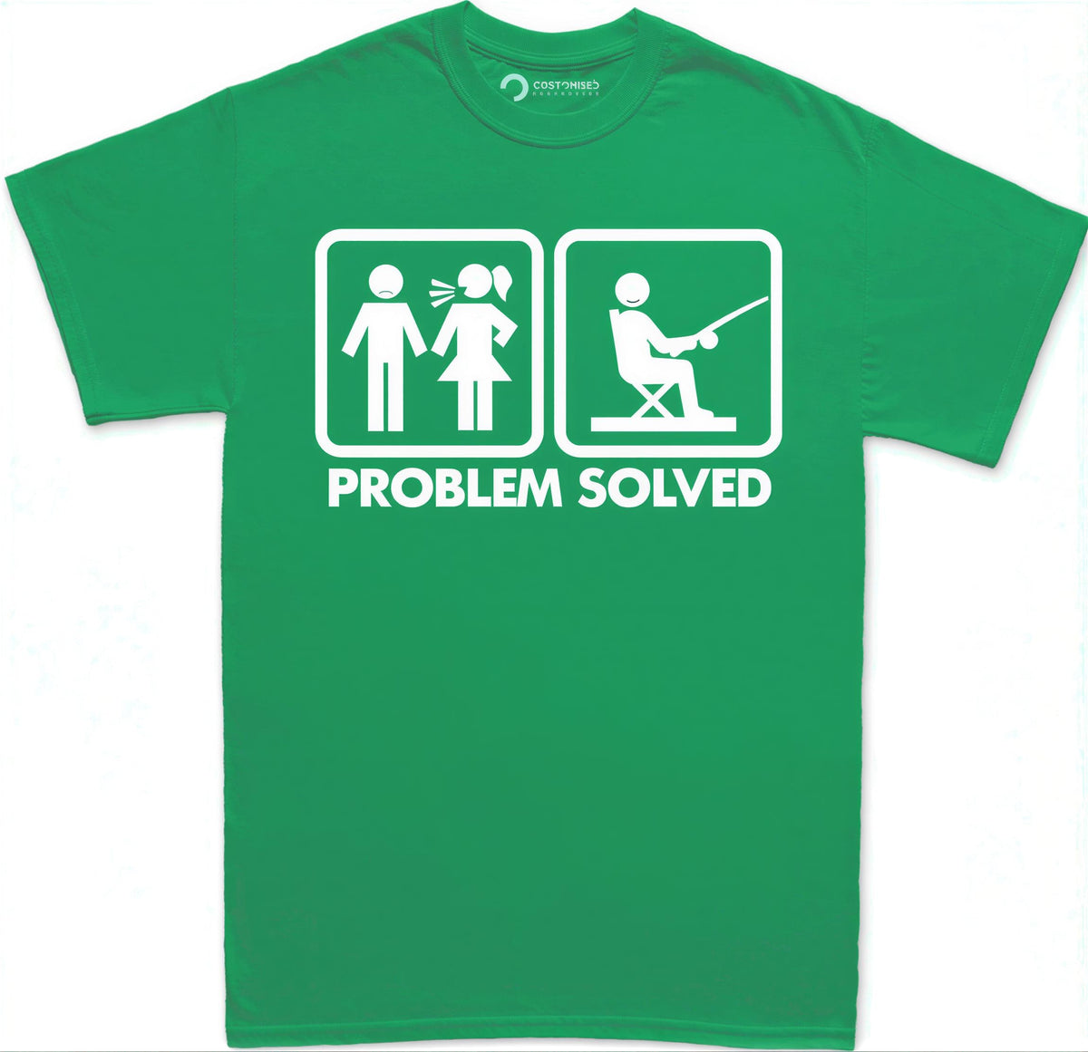 Funny Fishing Shirt for Men, Problem Solved Tee, Fishermen Angler Gift