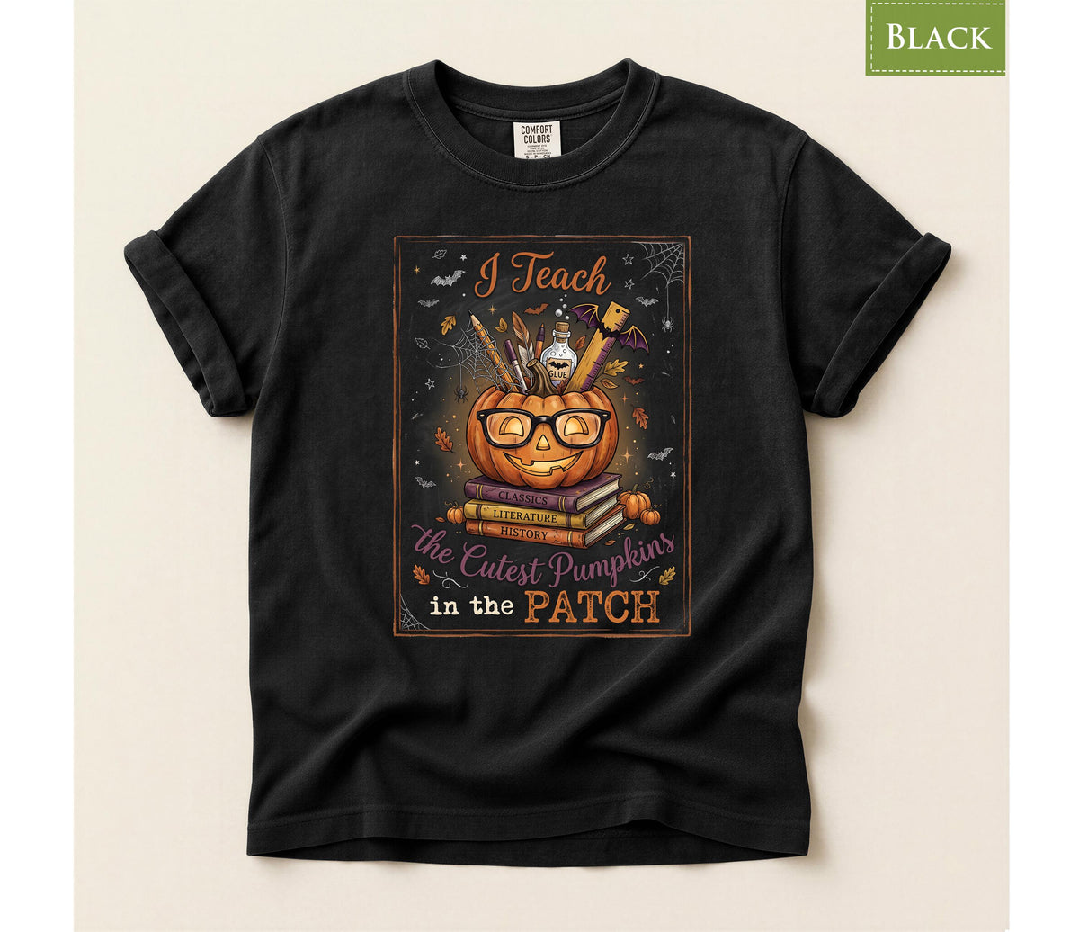 Comfort Colors® Halloween Teacher Shirt, Back to School top, I Teach the Cutest Pumpkins in the Patch, Fall Teacher Tee