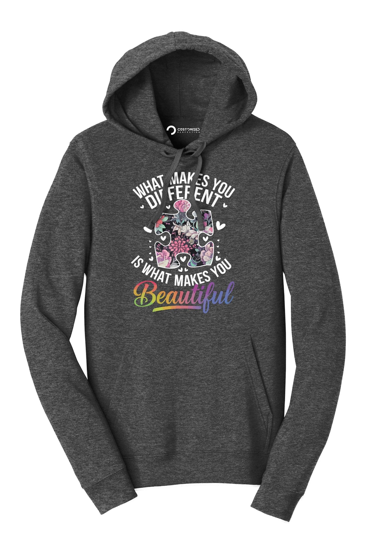 Autism Awareness Shirt | Floral Puzzle Piece Hoodie | Different Beautiful Gift