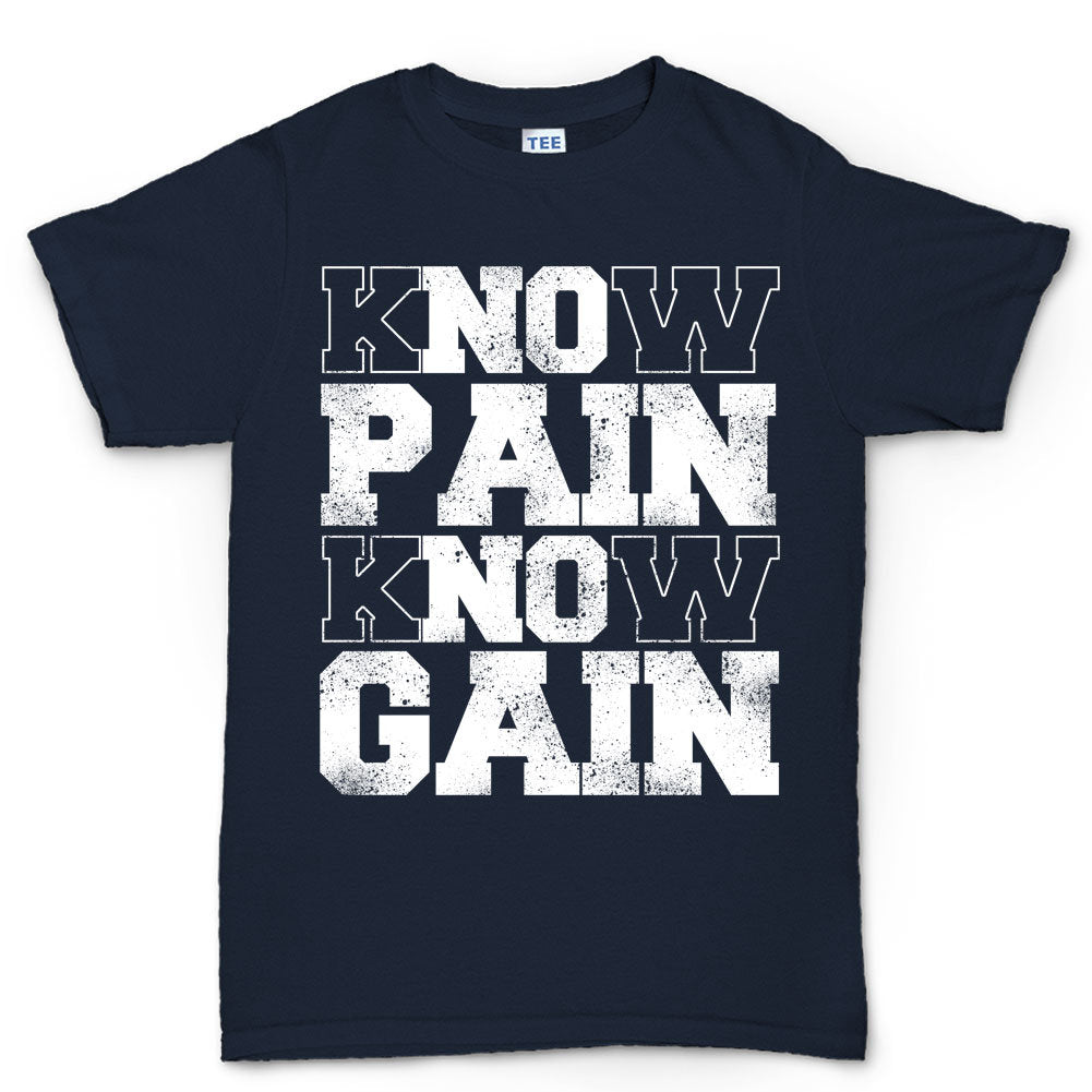 Workout T-shirt for Gym Rat, No Pain No Gain, Motivational Exercise Gift