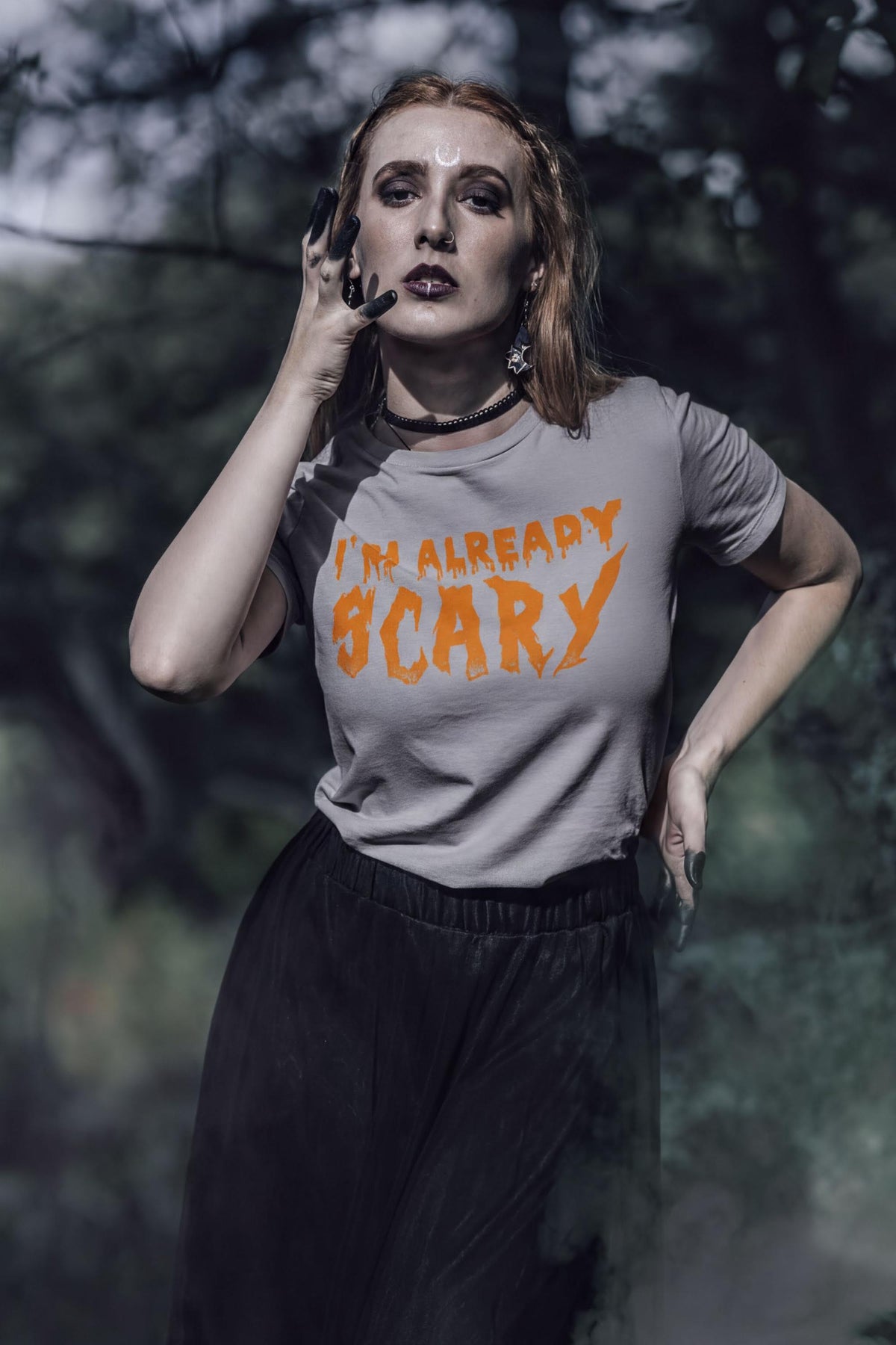 Comfort Colors® I'm Already Scary Funny T-Shirt, Halloween Costume Top, Horror Movie Tee, Fall Autumn