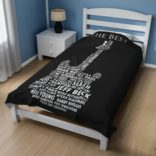 Guitar Legends Velveteen Plush Blanket | Cozy Music Decor