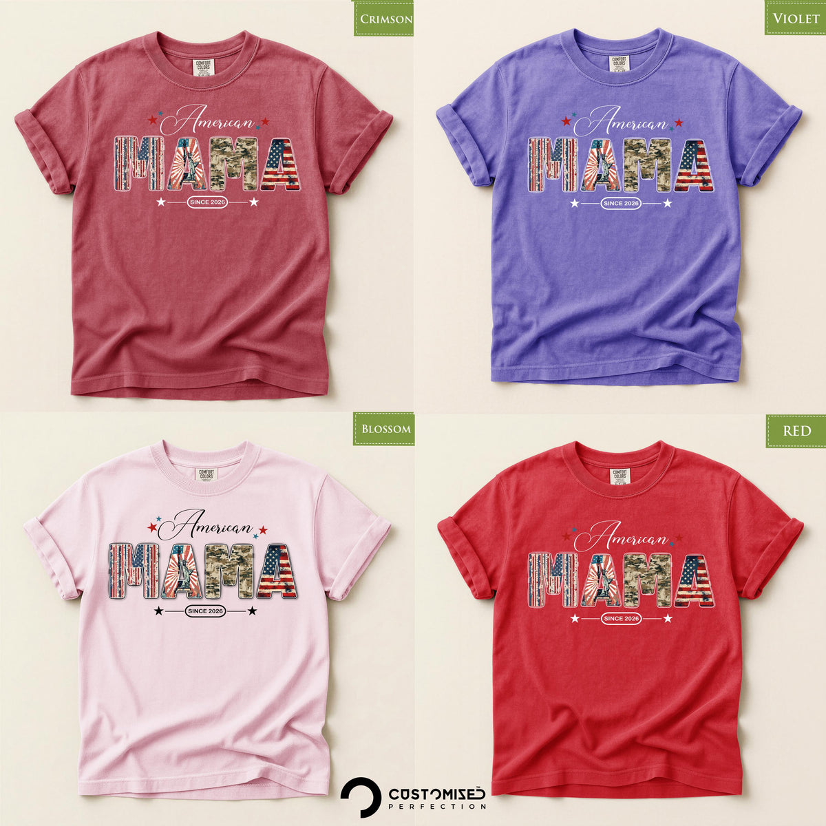 American Mama Shirt, July 4th Tee, USA Independence, Comfort Colors®