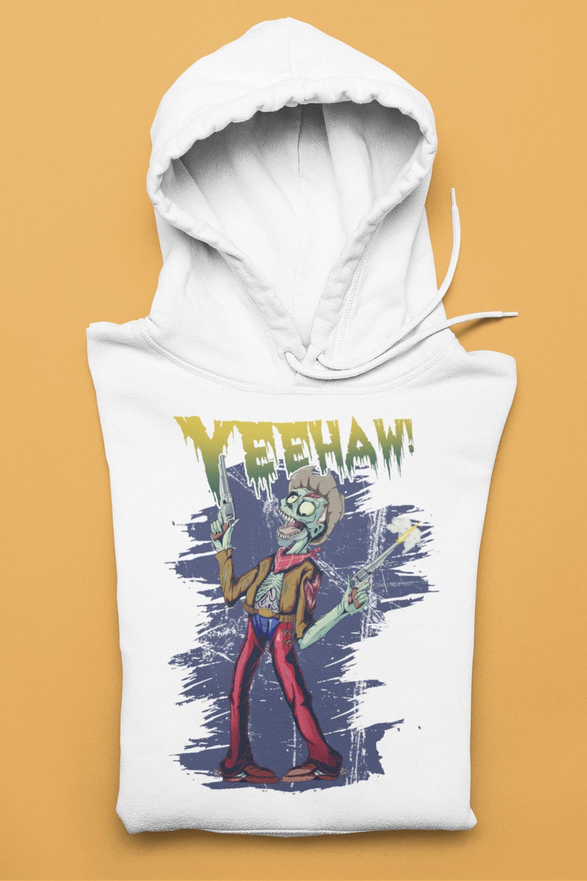 Zombie Cowboy Yeehaw Shirt, Undead Western Halloween T-Shirt, Funny Zombie Cowboy Hoodie, Distressed Western Sweatshirt, Halloween Tee Gift