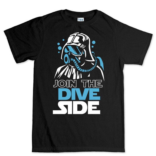Funny Scuba Diving T-Shirt: Join the Dive Dark Side Design Tee, Diver Gift