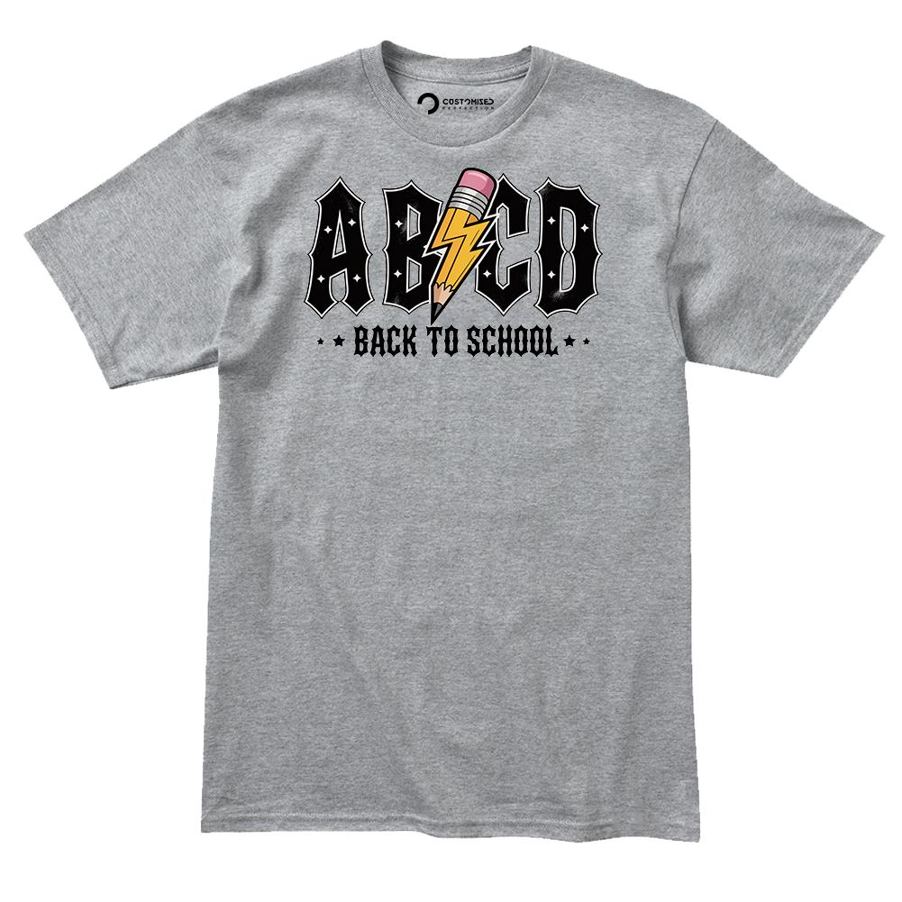 ABCD Back to School Shirt, Funny Teacher Student Rock Tee, BTS First Day Top