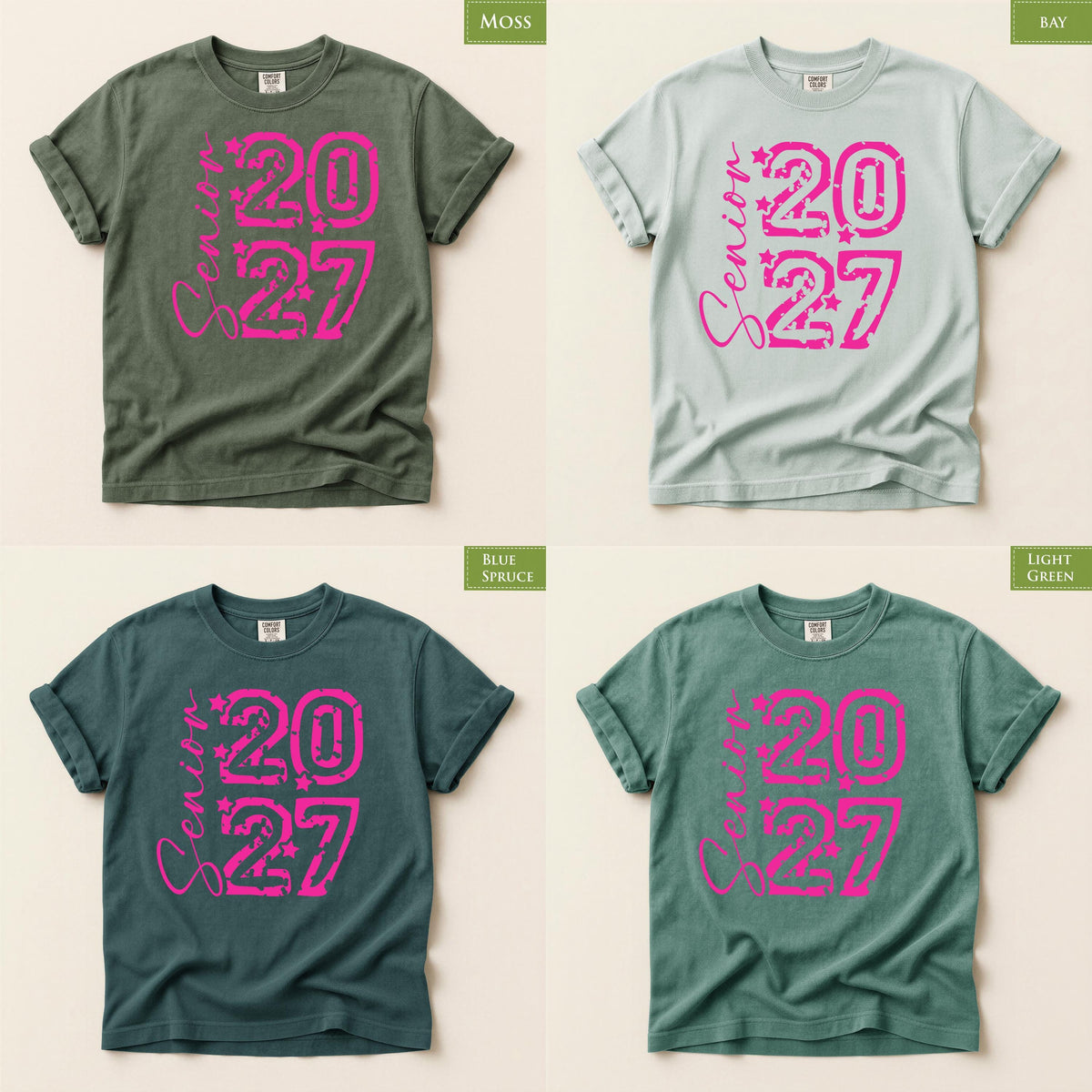 Comfort Colors® Senior 2027 Shirt, Back to School Class of 2027 Graduation Tee, Senior Year Gift Top