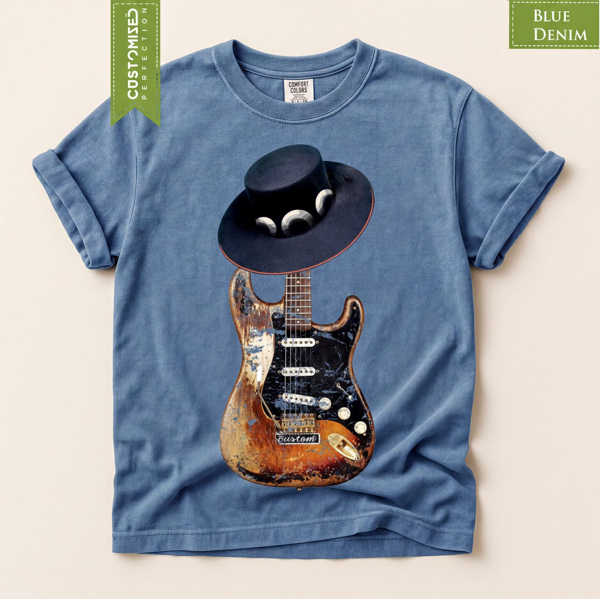Comfort Colors® Stevie Ray SRV T-Shirt, Vaughan No. 1 Guitar Tee, Blues Music Gift