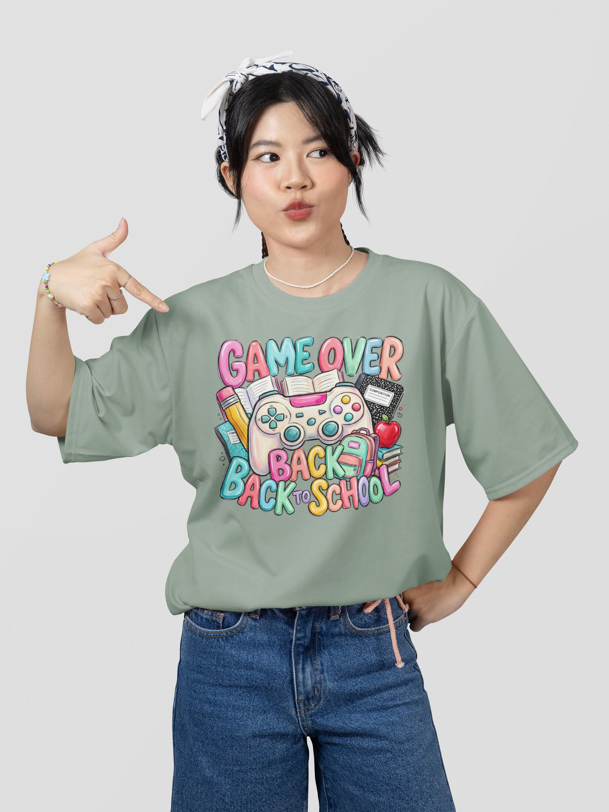 Comfort Colors® Game Over Back to School Gamer Shirt, Student Teacher First Day Graphic Gift
