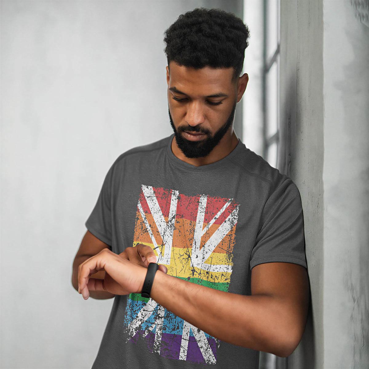Comfort Colors® UK Union Jack Pride Flag Shirt, LGBTQIA2 Rights Top, British Gay Parade