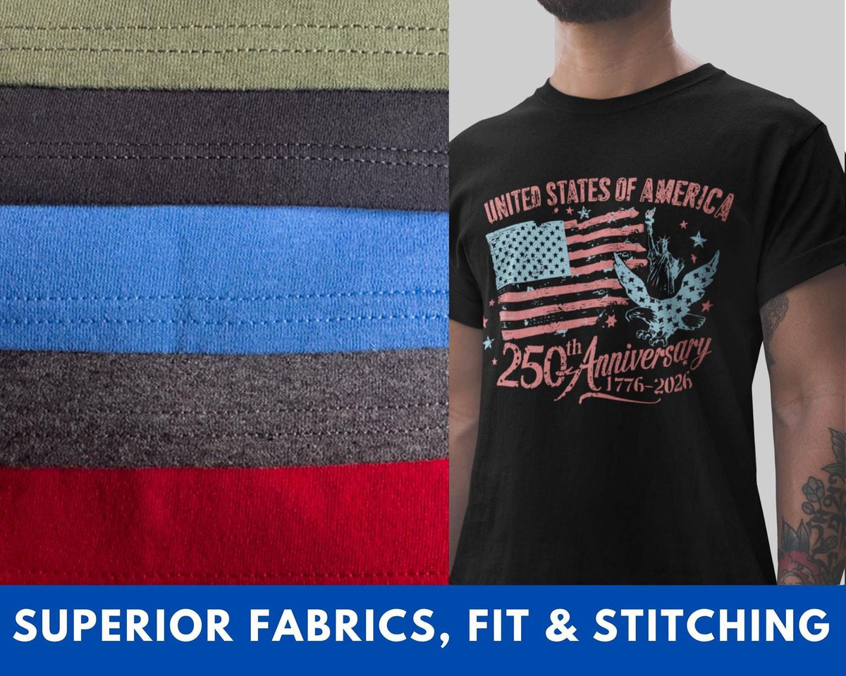 American Flag Shirt, July 4th Celebration Tee, USA 250th Anniversary