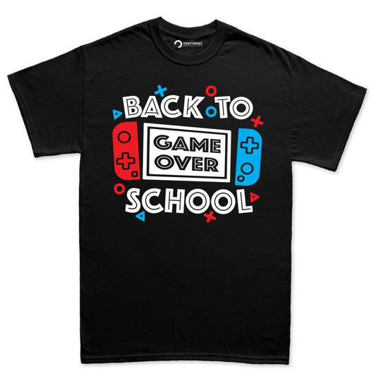 Game Over Back to School Shirt, Gamer Graphic Tee, First Day Student Teacher Gift