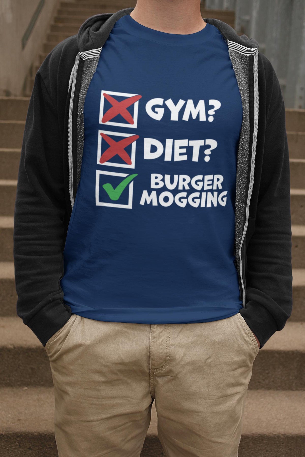 Funny CEO Eating Burger T-Shirt, Gym Meme Top, Foodie Joke Tee