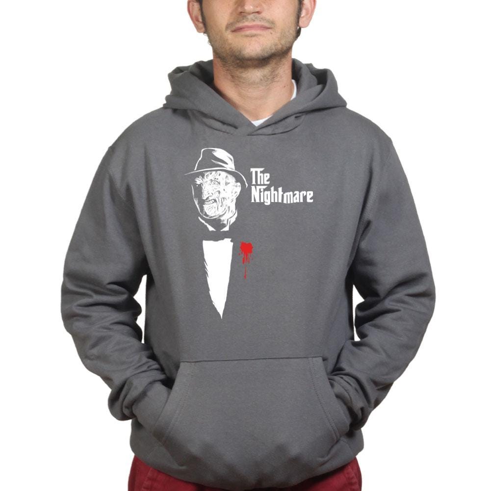 Scarred Villain Mob Boss Shirt, Dream Stalker Parody T-Shirt, Bloody Tuxedo Fedora Hoodie, Dark Comedy Horror Sweatshirt, Halloween Tee Gift