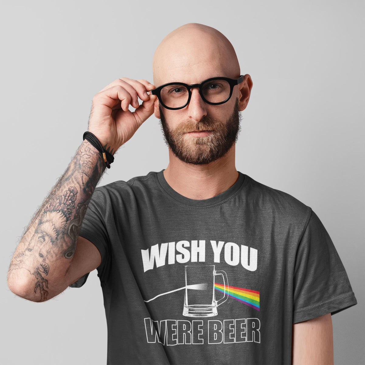 Wish You Were Beer Here Funny T shirt, Music Band Tee,  Vintage Style Top, Drinking