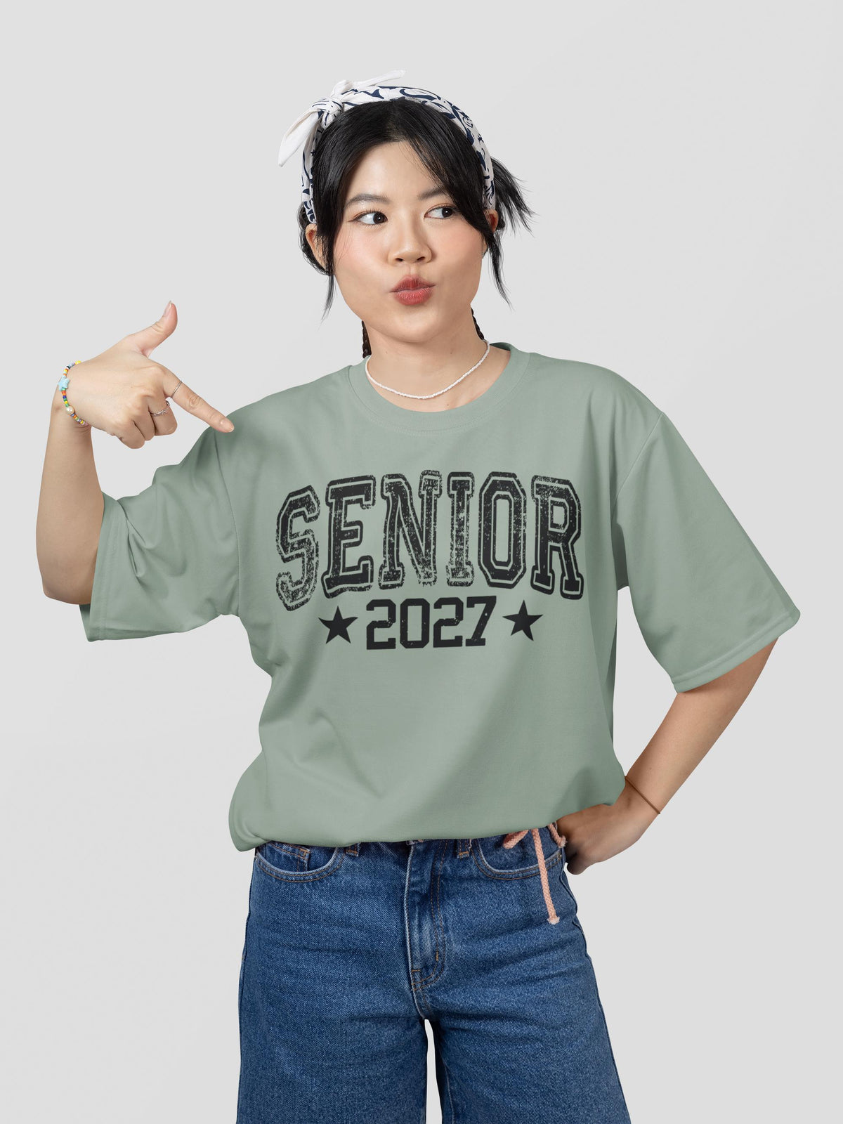 Senior 2027 Shirt, Class of 2027 Graduate T-Shirt, Varsity Style Senior Year Hoodie, Distressed Grad Sweatshirt, Senior Squad Tee Gift