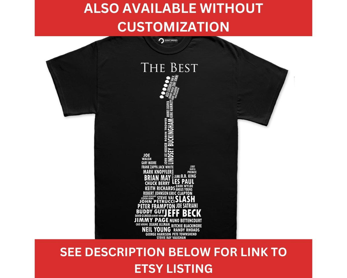 Custom Guitarist Shirt, Guitar Shirt for Men, Personalized Guitar Gift, Guitar Lover Gift, Guitar Legends T-shirt, Gift for Guitar Players
